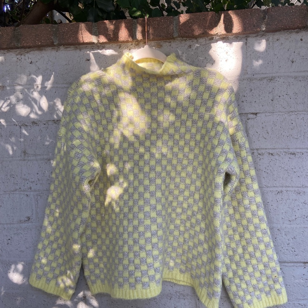 ASOS Yellow and Gray Cowl Neck Sweater